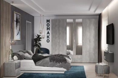 Кровать Монако 308 Люкс со стандартным основанием Дерево (1400)