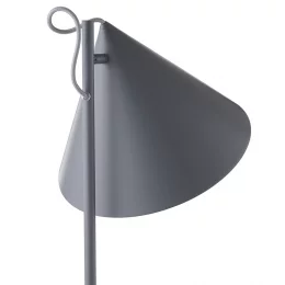 Лампа напольная benjamin, 142х30 см, серая матовая, серый шнур