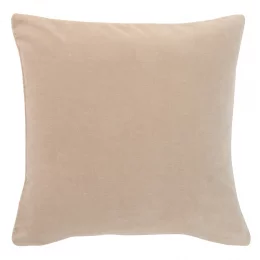 Чехол на подушку из хлопкового бархата бежевого цвета из коллекции essential, 45х45 см