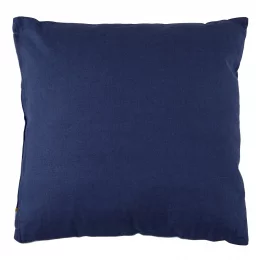 Подушка декоративная из хлопка синего цвета с авторским принтом из коллекции freak fruit, 45х45 см