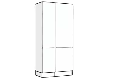 Шкаф-пенал кухонный Авеню П40 2д+60 2д холодильник