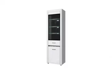 Шкаф WHITEBLACK 1V1D с витриной