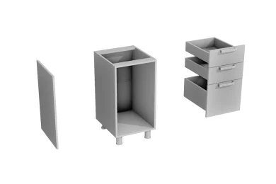 Нижний шкаф Аленушка Н3Я 500 с 3 ящиками