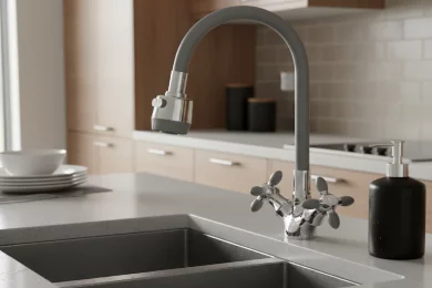 Смеситель д/кухни с 2-мя рукоятками АНТЕЙ 1/10