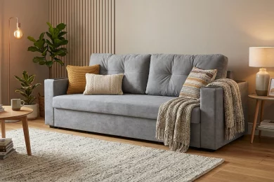 Диван прямой Аракуль с накладками