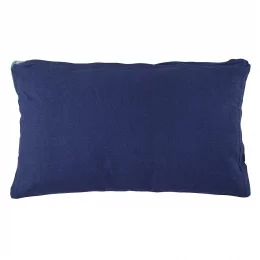 Подушка декоративная из хлопка синего цвета с авторским принтом из коллекции freak fruit, 30х50 см