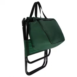 Стул туристический с сумкой, до 80 кг, размер 35 х 26 х 60 см, цвет зелёный