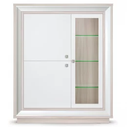 Шкаф 3-х дверный Прато 1179 низкий (1 стеклодверь)