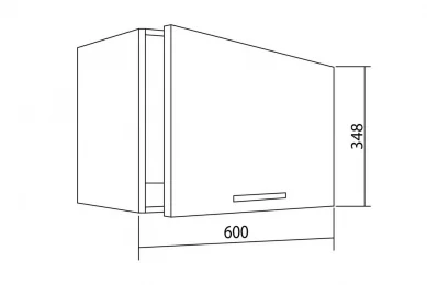 Шкаф Грета навесной для вытяжки ш60 + фасад 