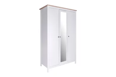 Шкаф распашной Сага 3 двери с зеркалом