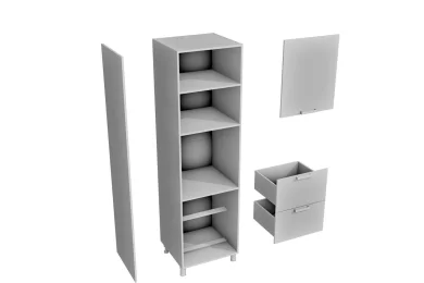 Пенал Аленушка ПД 600 с нишей под духовку правый