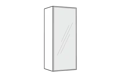 Шкаф навесной Авеню В40(В)/960+LED витрина