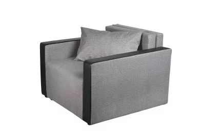 Кресло-кровать Милена с подлокотниками (велюр/экокожа)