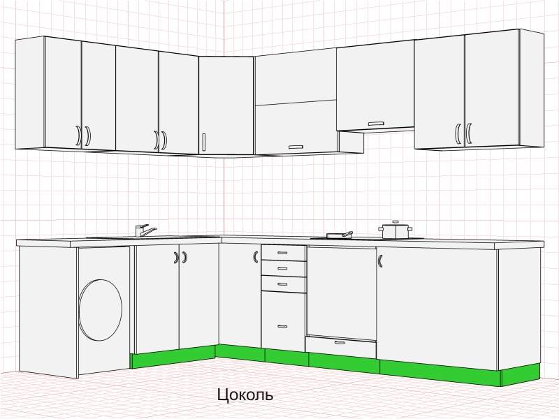 Минимальный цоколь для кухни