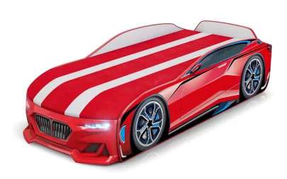 Кровать-машина Boxter-New с подсветкой фар