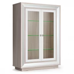 Шкаф 2-х дверный Прато 998 низкий  (2 стеклодвери)