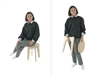 Табурет сборно-разборный Необычная мебель 2 круглый с сумкой-чехлом