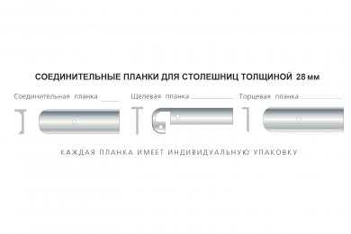 Профиль соединительный для столешницы 28мм