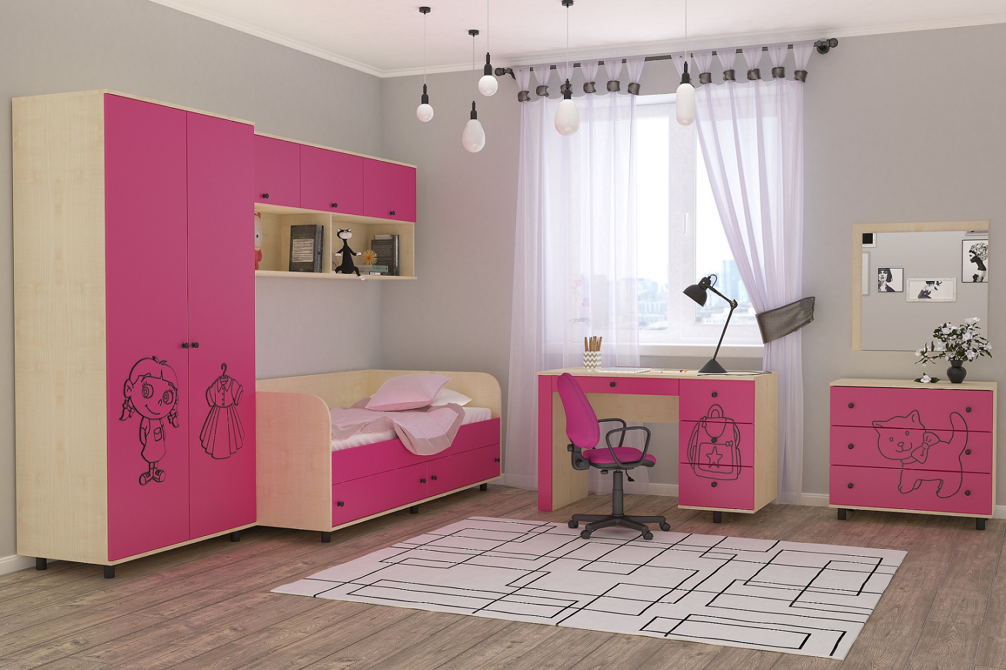 Мебель для детской комнаты девочке