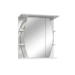 Шкаф-зеркало Лимани 65 без подсветки, полочки по бокам	