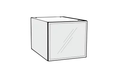 Шкаф навесной горизонтальный Авеню В60(В)/360+LED витрина