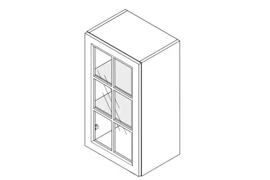 Шкаф навесной Равенна В60(В) 1 дверь (универсальный)