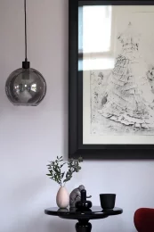 Лампа подвесная kyoto round, 18х25 см, серая