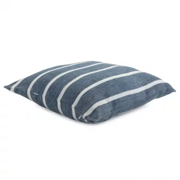 Чехол на подушку декоративный в полоску темно-синего цвета из коллекции essential, 45х45 см