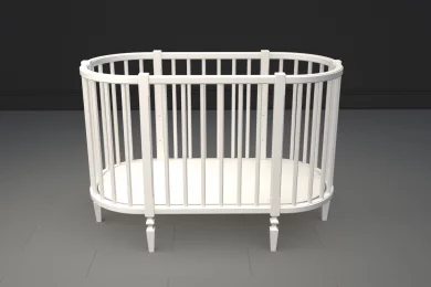 Кроватка Джуниор для новорожденного овальная