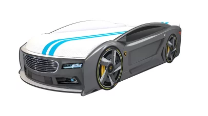 Кровать машина серия Манго Ауди с подъемным механизмом с подсветкой