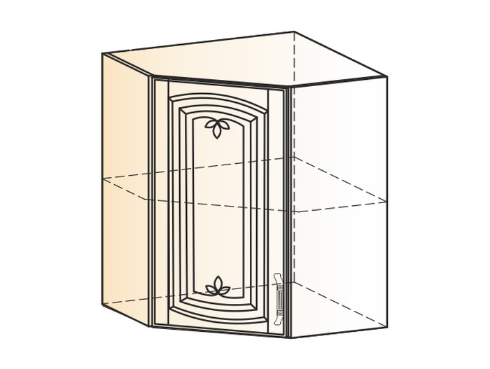 Кухонный подвесной шкаф угловой