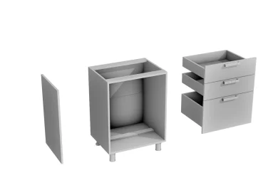 Нижний шкаф Аленушка Н3Я 600 с 3 ящиками