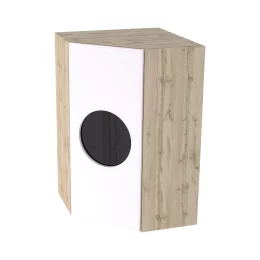 Шкаф верхний СМ угловой со стеклом 590 (h=716) ШВУС 590