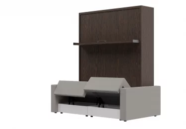 Шкаф-Кровать с диваном СМАРТ 1 Венге Серый