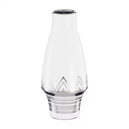 Cha9 Декоративная ваза Геометрия, Д110 Ш110 В250, белый с серебром