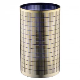 CSA-17 Декоративная ваза из стекла с золотым напылением, Д150 Ш150 В250, золотой