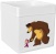 Ящик текстильный для игрушек Маша и Медведь 2