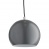 Лампа подвесная ball, 16х18 см, темно-серая матовая, черный шнур