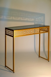 Консольный стол 1061-CG grey золотой