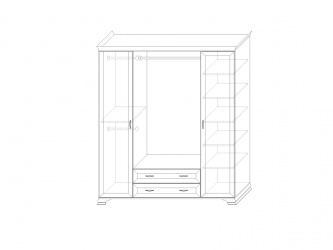 Шкаф Сиена 4-х дверный с глухими фасадами