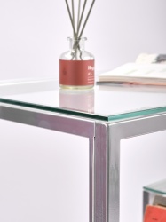 Консольный стол 1011-CS clear серебряный