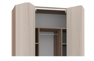 Шкаф угловой Юниор-4 прямой для одежды со складной дверью