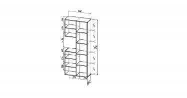 Стеллаж со столом рикс 25