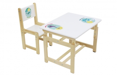 Комплект растущей детской мебели Polini Eco 400 SM Дино-1