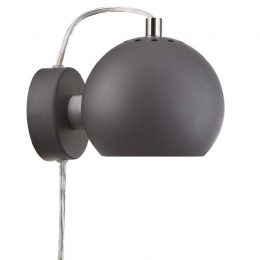 Лампа настенная ball, 12 см, темно-серая матовая