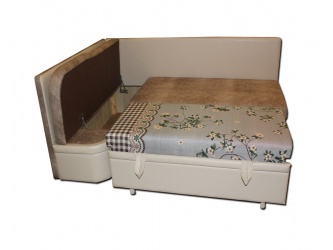 Кухонный угол Еврокомфорт со спальным местом (левый) подушки большие