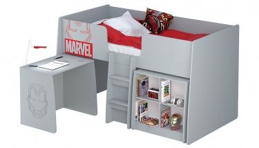 Стол для кровати-чердака Polini kids Marvel 4105 Железный человек с выдвижными элементами