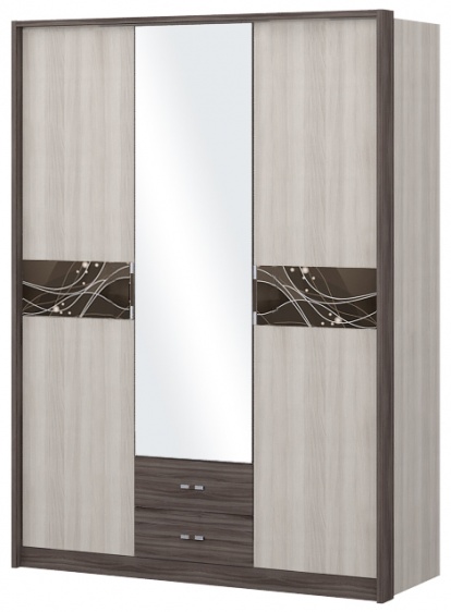 Шкаф Николь 3-х дверный с зеркалом