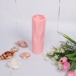 Ваза из пластика Marlen-Скарлет 0,6л 20*6см цвет розовый
