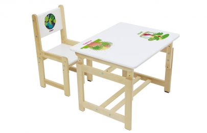 Комплект растущей детской мебели Polini Eco 400 SM Дино-2